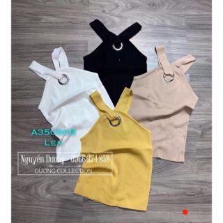 Áo len cổ yếm khuy cao cấp