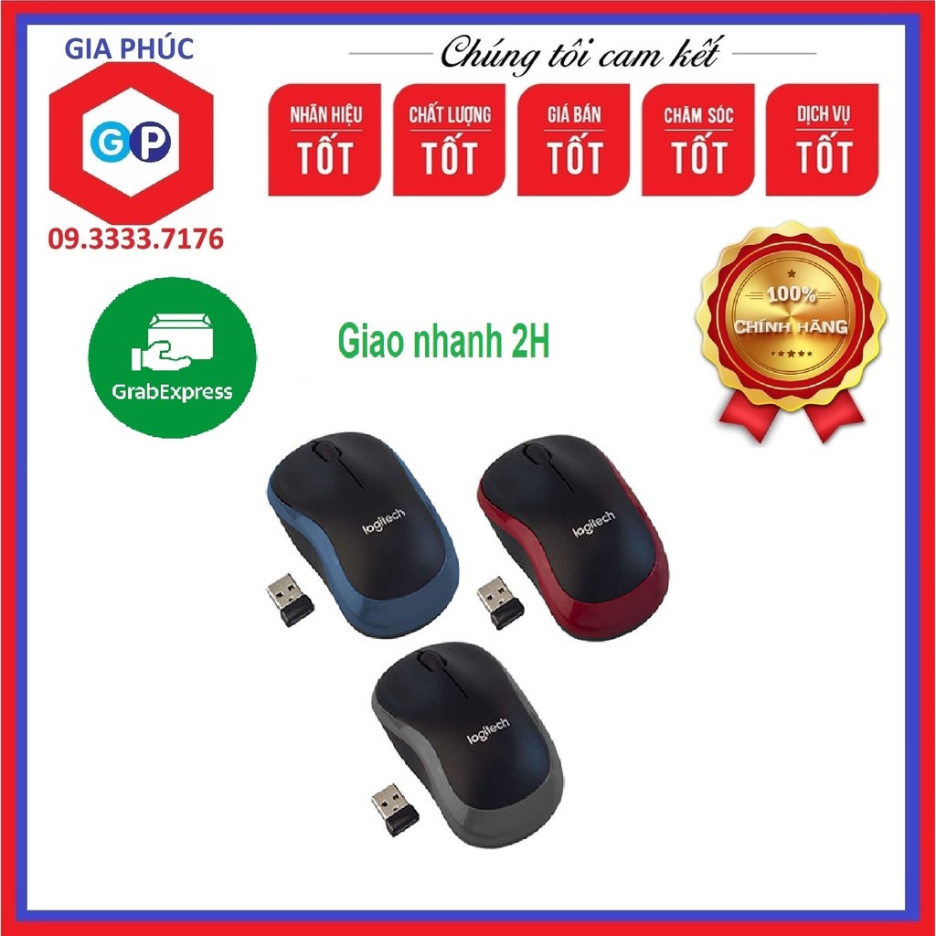 Chuột không dây LOGITECH M185 - Hàng Chính Hãng