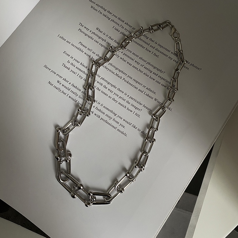 Vòng cổ sợi xích phong cách Harajuku hiphop đơn giản