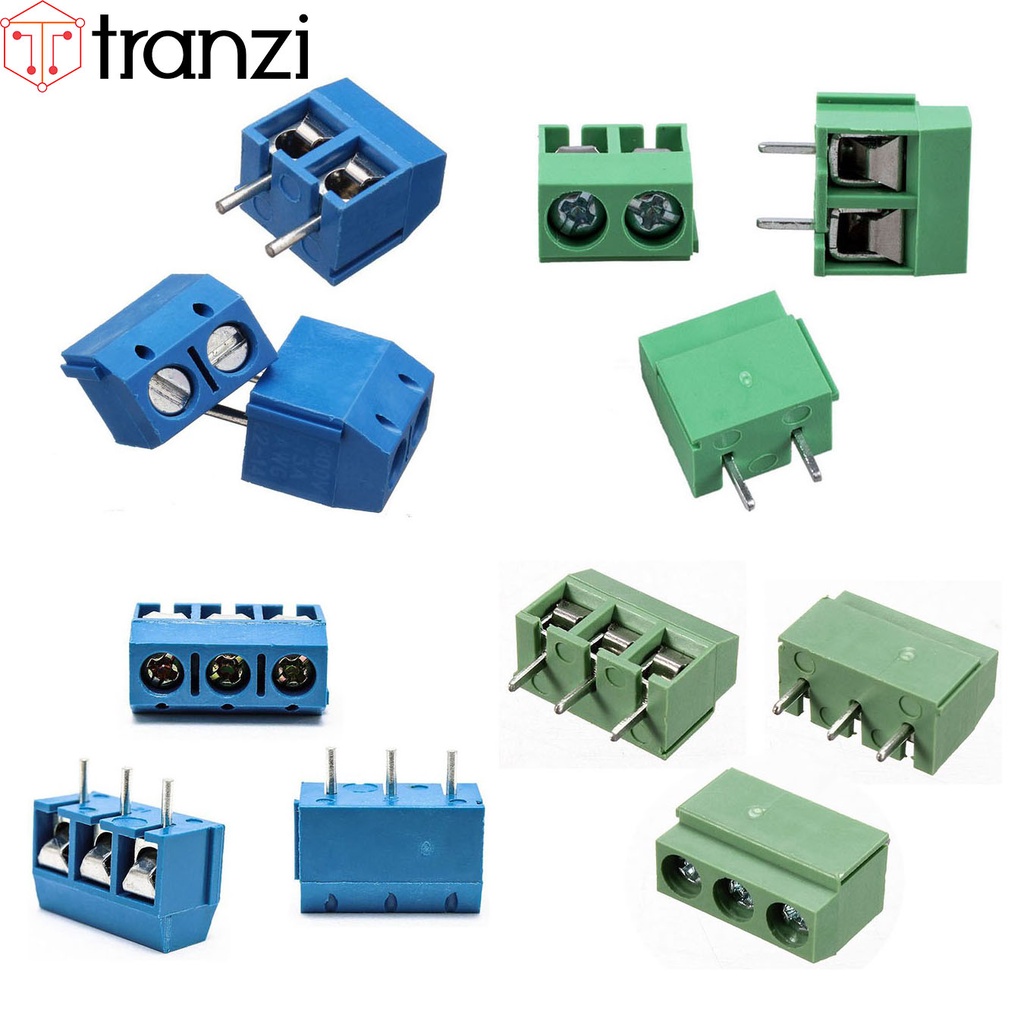 Cầu đấu 5.0mm KF301 5.0 2P 3P chân cắm thẳng xanh