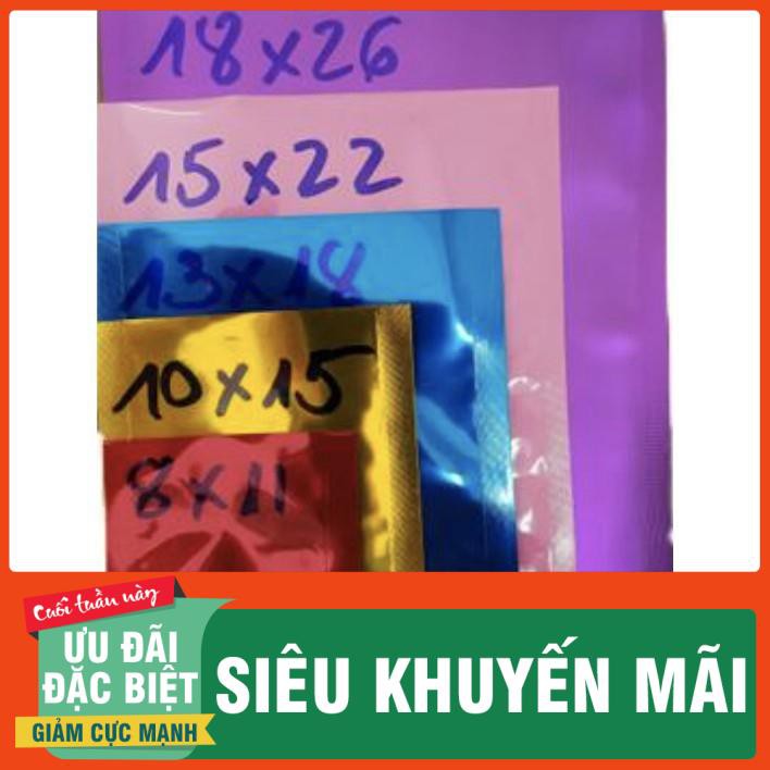 1kg TÚI HÀN NHIỆT 3 BIÊN - 2 mặt MÀU BẠC,  nhiều màu đẹp