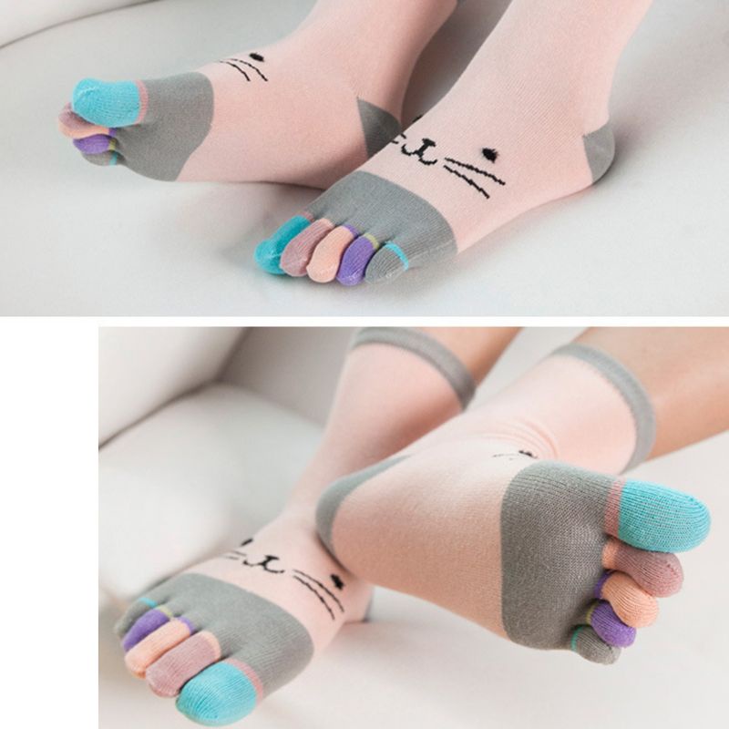 Tất Cotton xiangbao Hình Mèo Hoạt Hình Nhiều Màu Sắc Kẹo Ngọt Cho Nữ