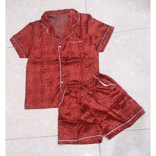 Đồ bộ mặc vải lụa satin gấm lên dáng đẹp💖hàng cao cấp💖đồ bộ pijama mặc nhà