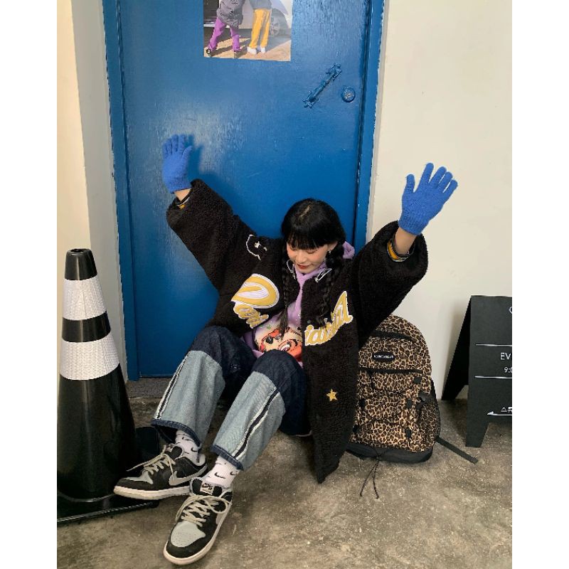 áo khoác bomber lông form rộng | BigBuy360 - bigbuy360.vn