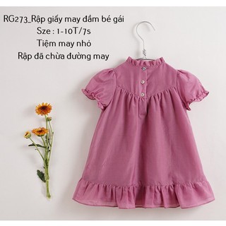 RG273_Rập giấy may đầm kiểu cho bé