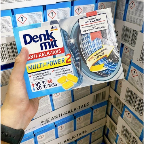 Hộp 60 viên tẩy lồng giặt Denkmit của Đức vệ sinh lồng giặt - Shop Mecici