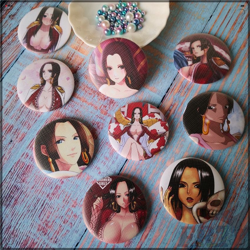 ☠ One Piece Character 05 ：Boa Hancock - Anime Cosplay Badge Cài áo ☠ 1Pc 58MM Collection Brooches Pins for Backpack Clothes（Boa Hancock Series ：9 Styles）