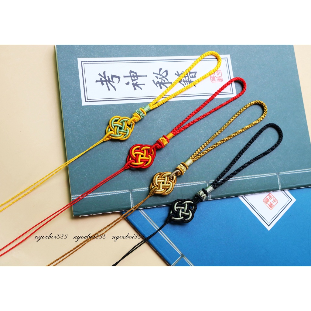 Nút Thắt Kim Tiền Treo USB, Chìa Khóa, Trang Trí Tua Rua, Gắn Ngọc Bội