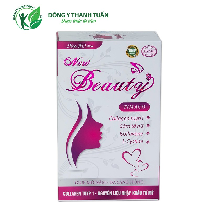 Viên uống dưỡng da cao cấp New Beauty Timaco - mờ nám sáng da - [ Hộp 30 viên Chính Hãng ] | BigBuy360 - bigbuy360.vn