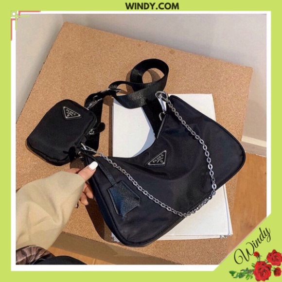 Túi đeo chéo dù PRa phong cách trẻ trung cá tính tặng kèm ví Windy.com