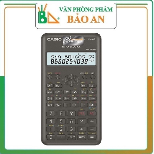 Máy tính CASIO FX500MS chính hãng. Màn hình độ phân giải cao tạo đồ thị đẹp, rõ nét
