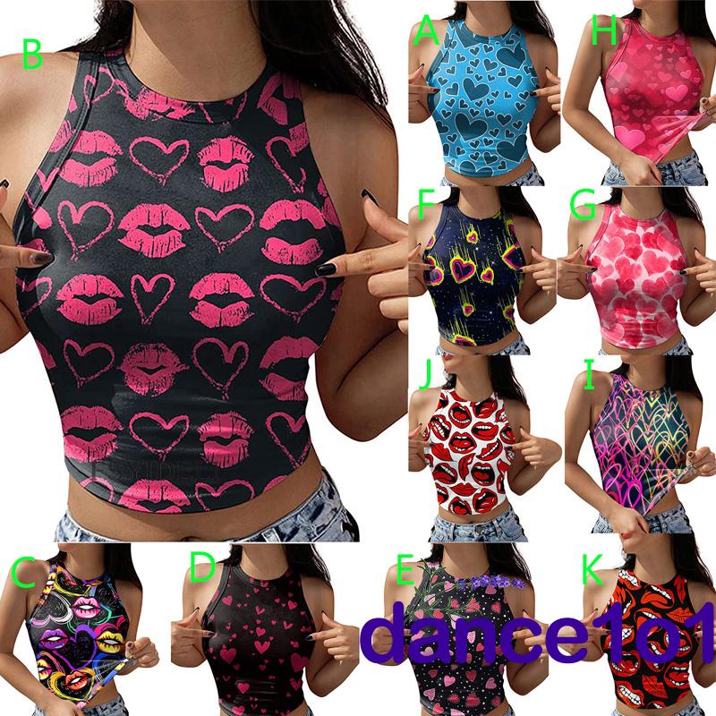 ❤Ep✨Áo Hai Dây Nữ Họa Tiết Nghệ Thuật