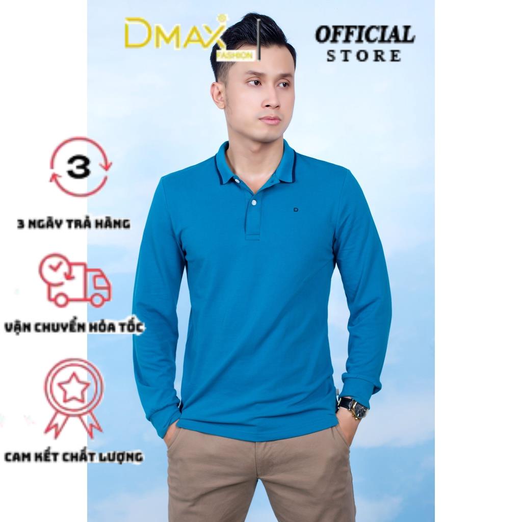 Áo Polo Nam Dài Tay Thêu Chữ D Xanh PL0S120