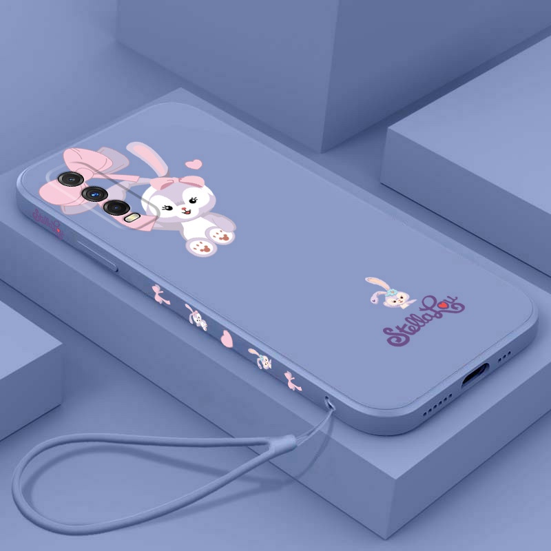 Ốp Điện Thoại TPU Mềm Họa Tiết Hoạt Hình Có Dây Đeo Cho vivo y20i y12s y20s y20