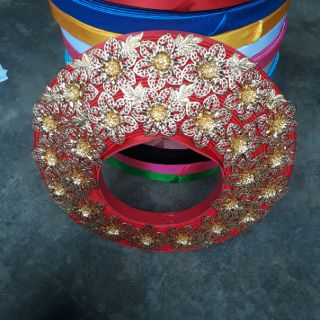 Khăn xếp đính hoa kim loại