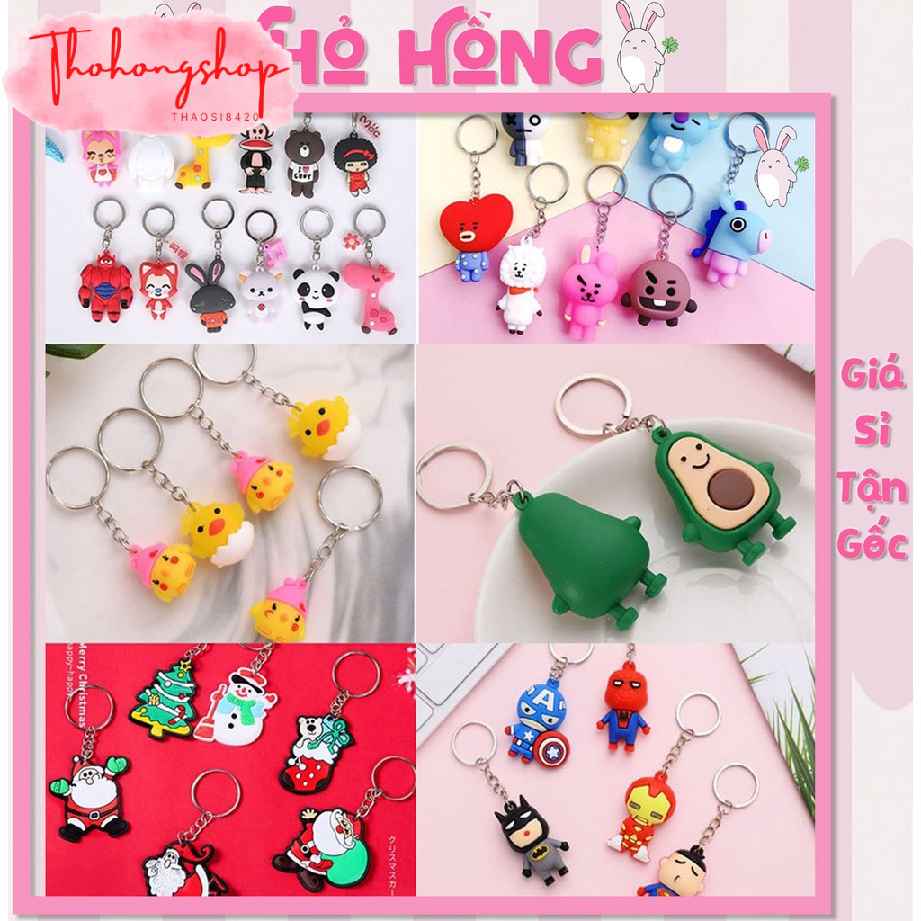 Móc khóa nhiều hình dễ thương nguồn hàng móc khóa buôn sỉ