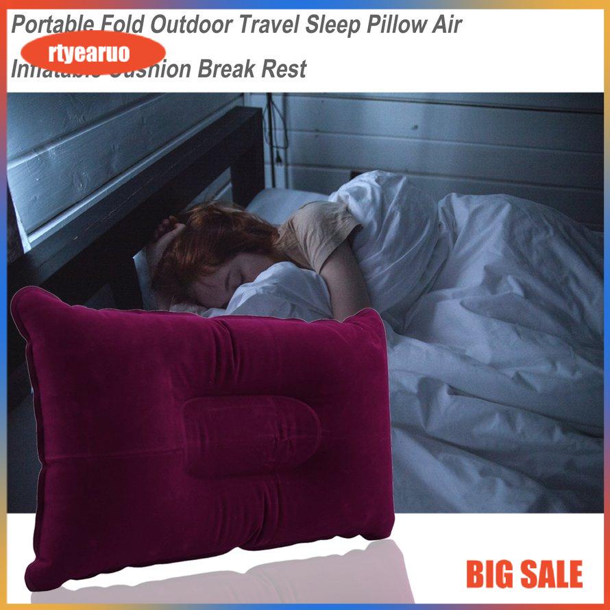 Portable Fold Outdoor Travel Sleep Pillow Air Inflatable Cushion Break Rest Comfortable Pillows for Sleep Travel Accessories