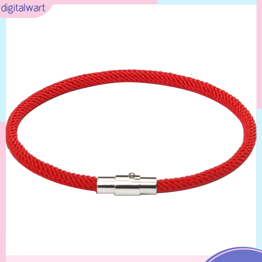 Vòng Tay Dây Nylon Màu Trơn Khóa Nam Châm May Mắn Cho Cặp Đôi