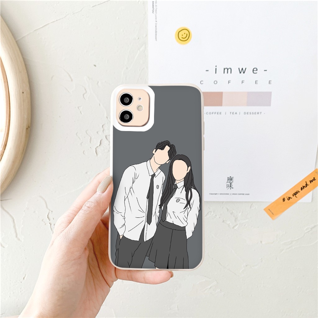 ỐP LƯNG IPHONE đôi học sinh cute - Apple iphone Case 7+ i7 8 plus 12 Pro max 11 Pro X XS MAX XR 13pro/promax