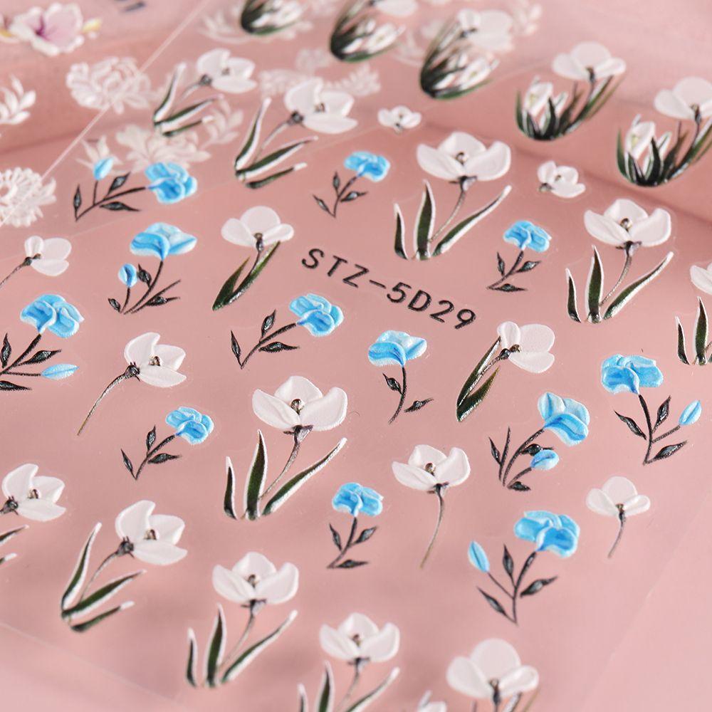 Miếng Dán Trang Trí Móng Tay Tự Dính Bằng Acrylic Họa Tiết Đám Cưới