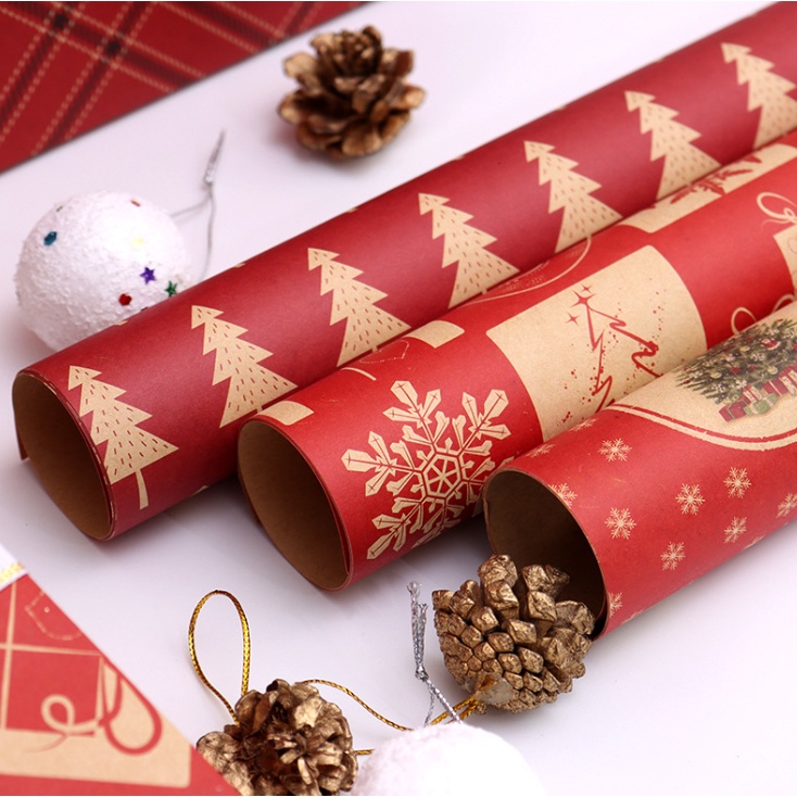 Giấy Gói Quà, Giấy Làm Thủ Công BST02 Trang Trí Noel Giáng Sinh