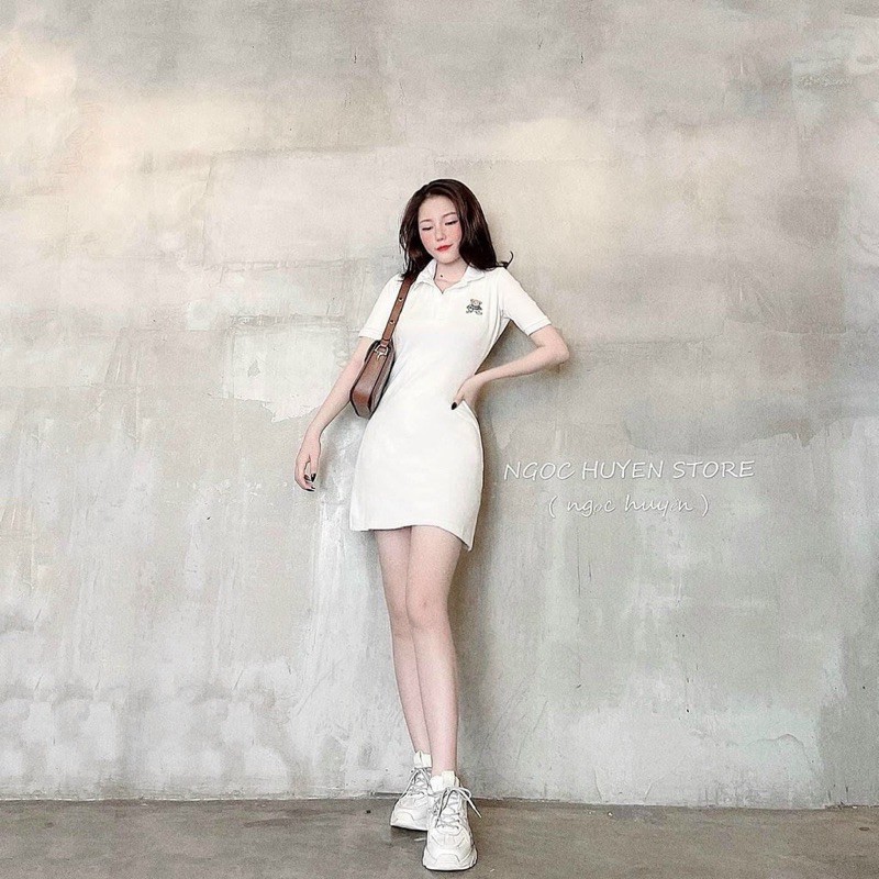 Đầm body nữ cổ trụ - đầm gấu - freesize dưới 53kg - carotshop | BigBuy360 - bigbuy360.vn