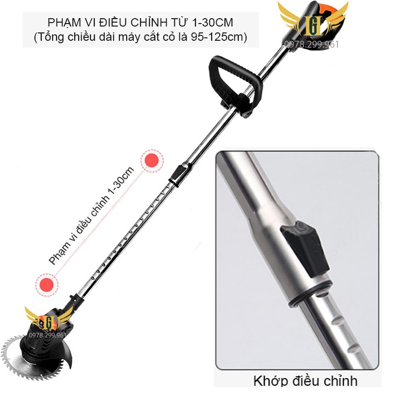 [ TẶNG 8 LƯỠI CẮT ] Máy Cắt Cỏ, Tỉa Cành Cầm Tay Pin Khủng 10 cell, Hàng Cao Cấp - Động Cơ Mạnh Mẽ