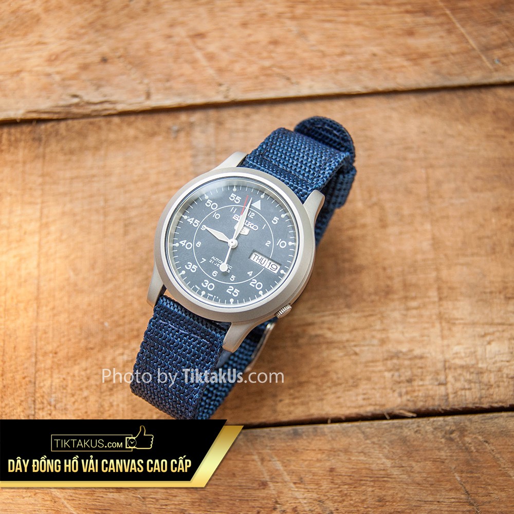 Dây vải dù Pilot khóa bạc cho đồng hồ