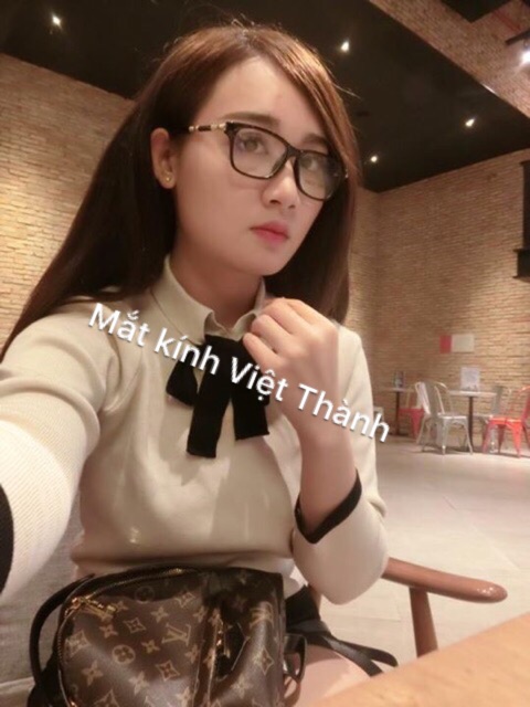 gọng kính cận LV bản to mắt kính giả cận dáng bầu thời trang nhận làm cận viễn loạn theo yêu cầu LV1