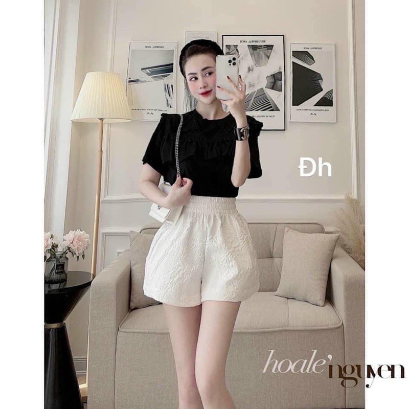 Quần short phồng hoa siêu hót( QC)