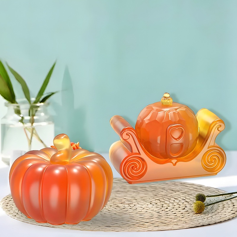 Khuôn Silicon Làm Nến Thơm Halloween Hình Bí Ngô 3D Epoxy Mới