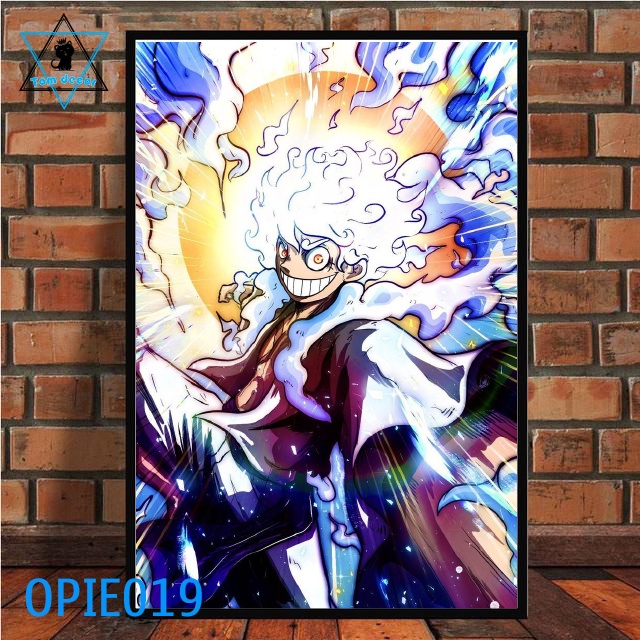Tranh one piece dán tường nhựa formex dày 5mm siêu chắc - lufy-zoro-law-kaido-Tom decor