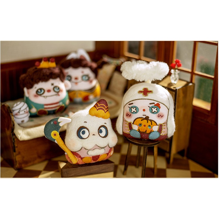 Bộ Kit tự thêu DIY búp bê halloween- thú nhồi bông tự làm, búp bê hộ mệnh - ZEN Handmade