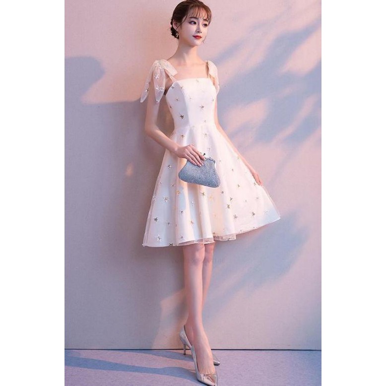 đầm dạ hội trắng sang trọng shopeelive 280k