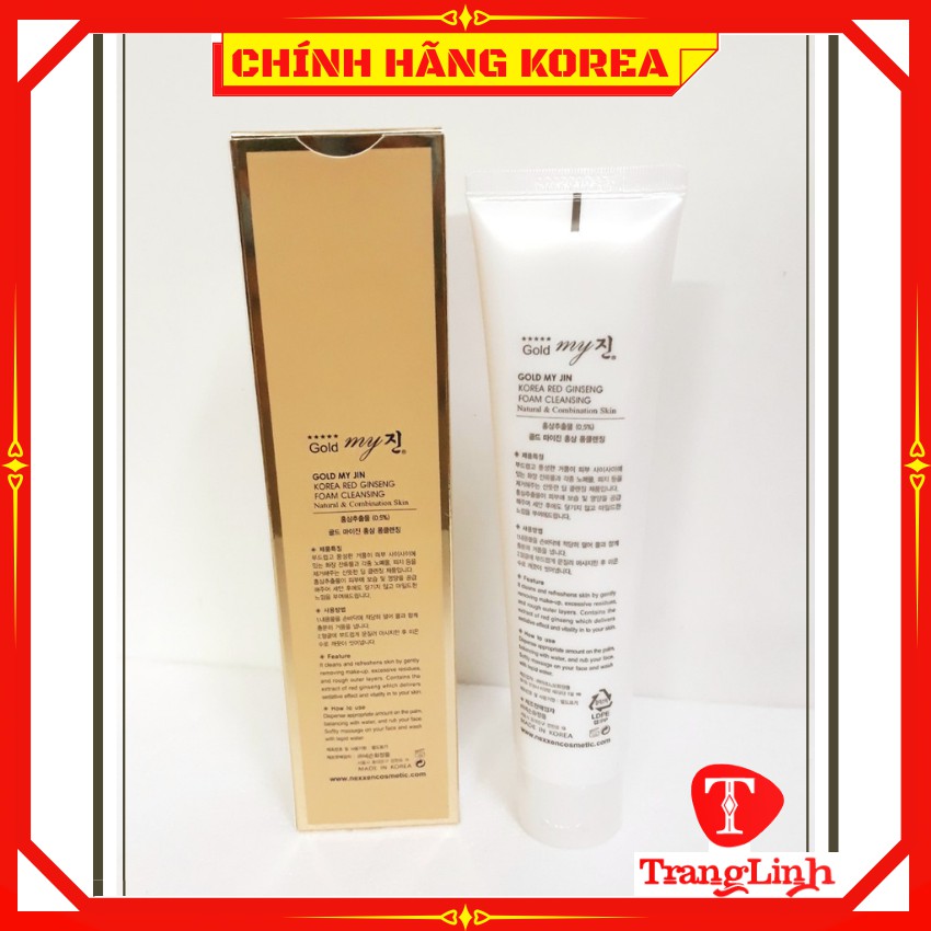 Sữa rửa mặt nhân sâm My Gold hàn quốc, tuýp 120gr - Sữa rửa mặt sâm My Gold chính hãng - tranglinh