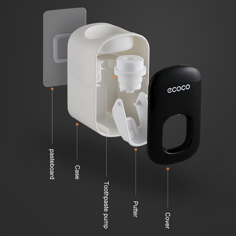 Dụng cụ bóp kem đánh răng ECOCO  gắn tường tiện dụng cho gia đình