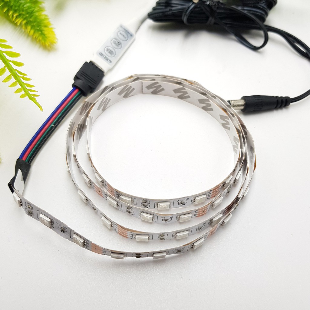 ❤️Led TikTok❤️Bộ Led Trang Trí RGB Dài 1 Mét Thay Đổi Màu TikTok Sử Dụng Đơn GiảnLED RGB 5050