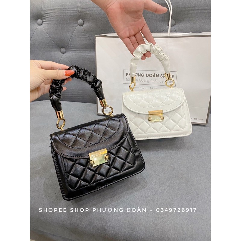 [Mã WAST10K giảm 10K đơn bất kỳ] [XẢ KHO SỐC] Túi quai xách tay trần ô size 20cm da mềm k hộp