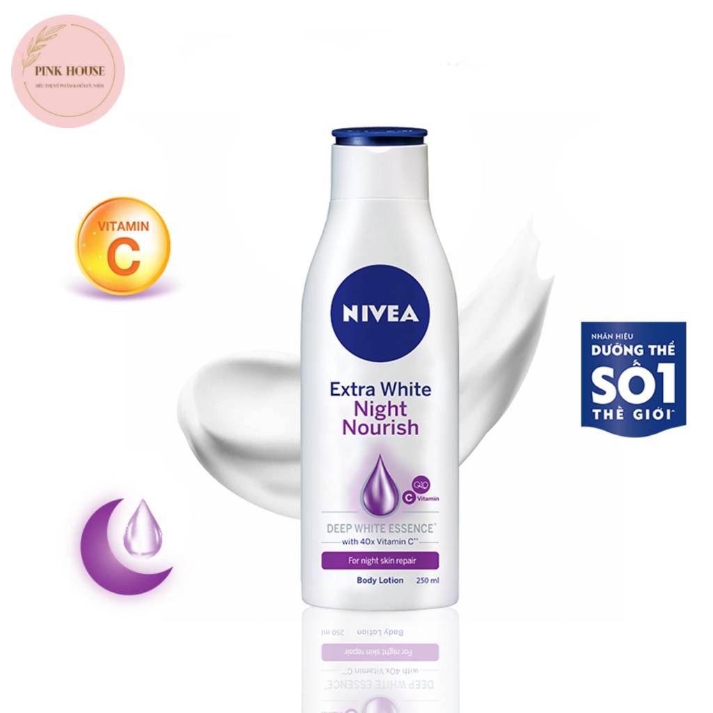Sữa Dưỡng Thể Trắng Da, Sữa Dưỡng Ẩm Body, Lotion Dưỡng Ẩm Ban Ngày, Ban Đêm Và Chống Nắng Nivea 400ml