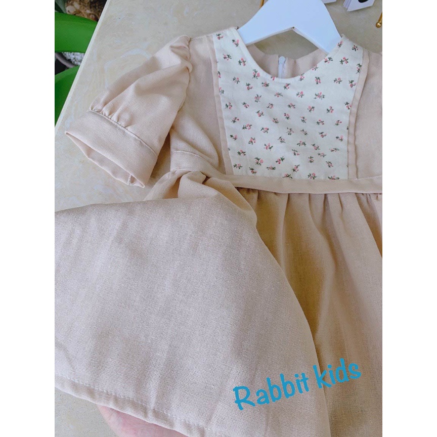 Váy Thu Đông Cho Bé 8-32kg💝FREESHIP💝 Rabbit Kids- Đầm Đi Học Bé Gái Chất Linen Bột Cao Cấp Mềm Mại