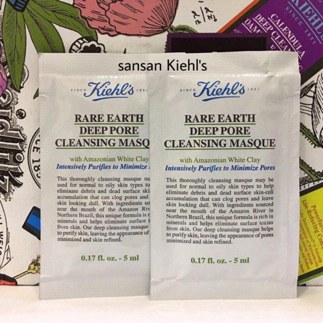 Kiehl's Mẫu thử mặt nạ đất sét Rare Earth Deep Pore Cleansing Masque 5ml