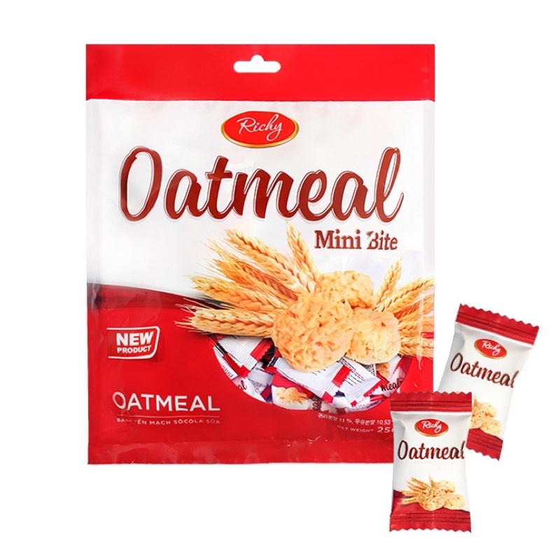 BÁNH YẾN MẠCH SỮA RICHY OATMEAL MINI BITE 250G
