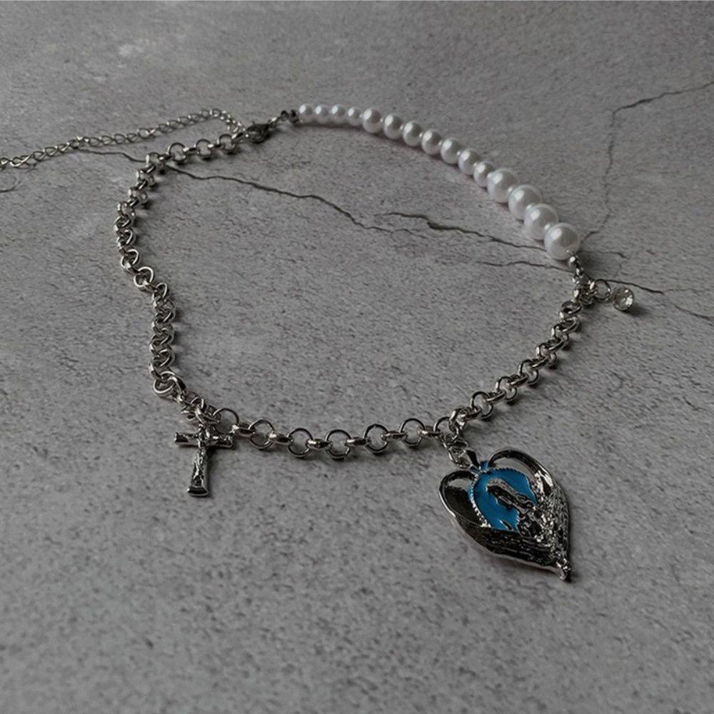 Vòng cổ Choker Mặt Trái Tim Phong Cách Hàn Quốc Thời Trang Cho Nữ