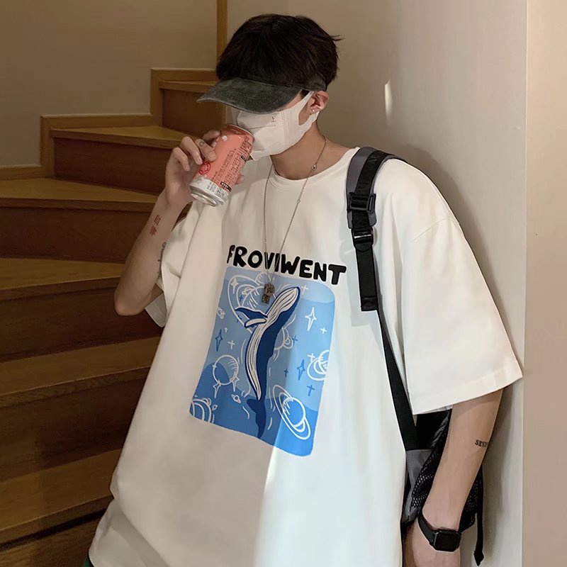 Áo Thun Tay Ngắn Dáng Rộng In Chữ Cỡ Lớn Thoải Mái Thời Trang Mùa Hè Cho Nam Và Nữ size M-5XL