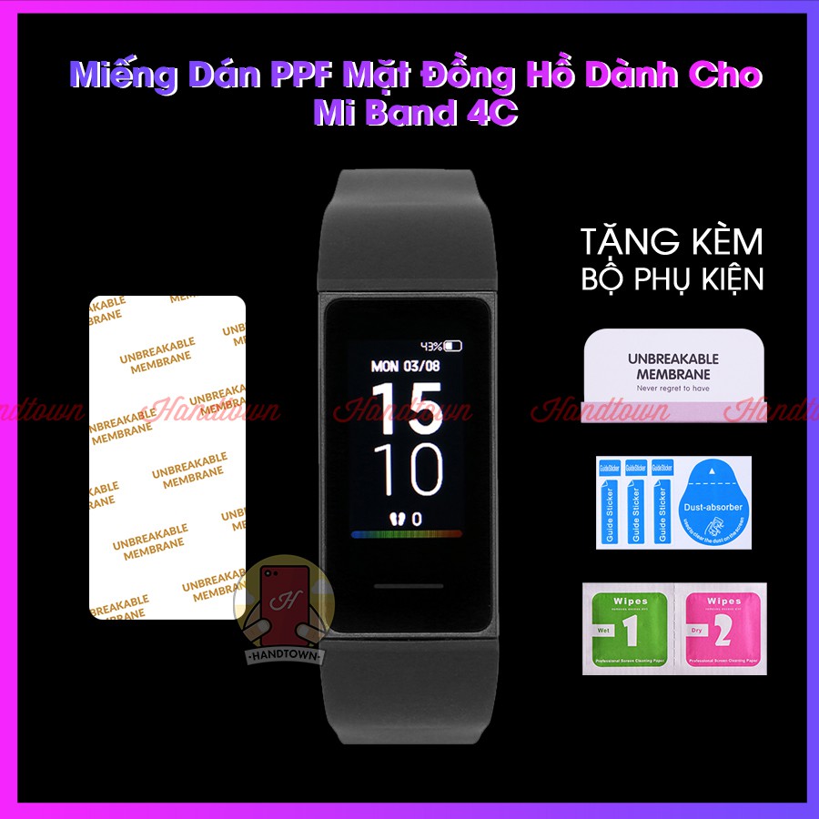 Miếng Dán Màn Hình PPF Mi Band 4C miband4c miband 4c Kính Cường Lực Dẻo Trong Suốt Đồng hồ thông minh Chống Trầy Xước