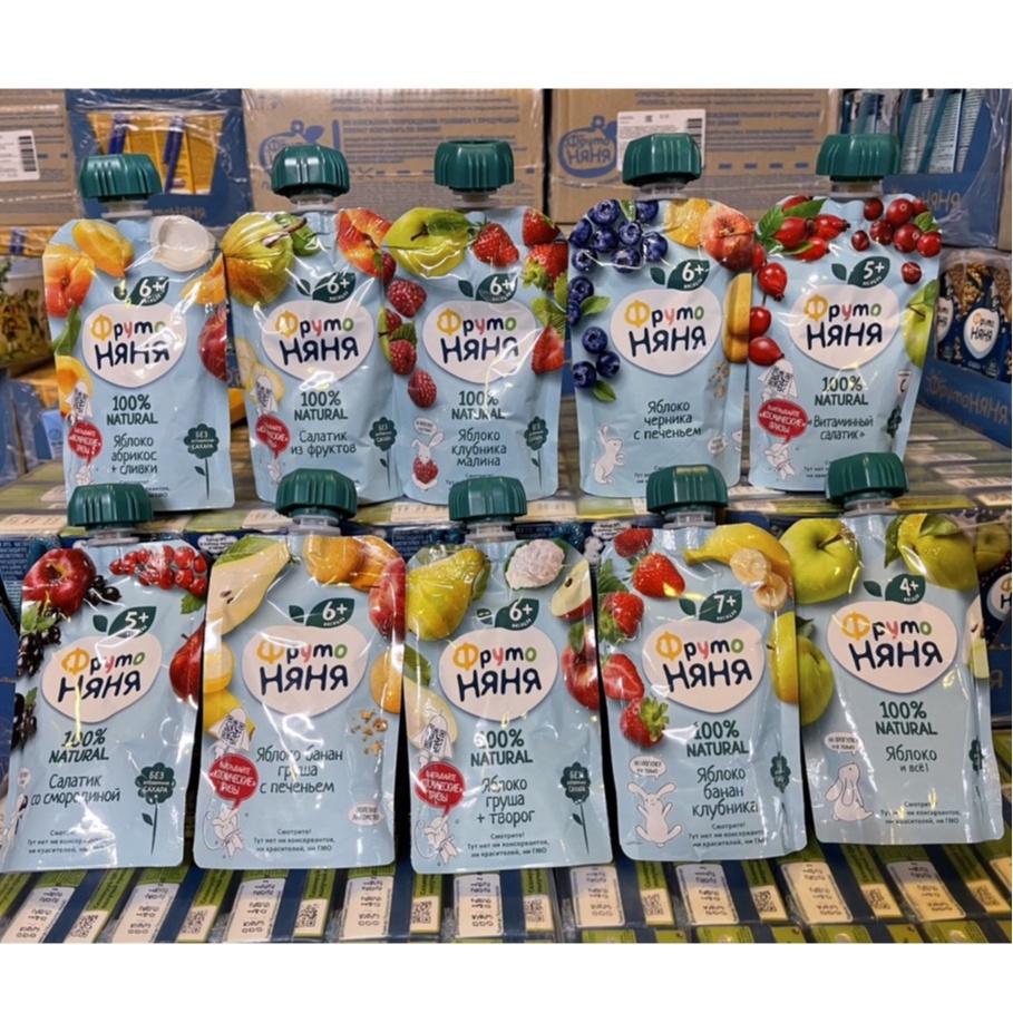 Hoa quả nghiền Fruto hàng Nội địa Nga Mẫu Mới