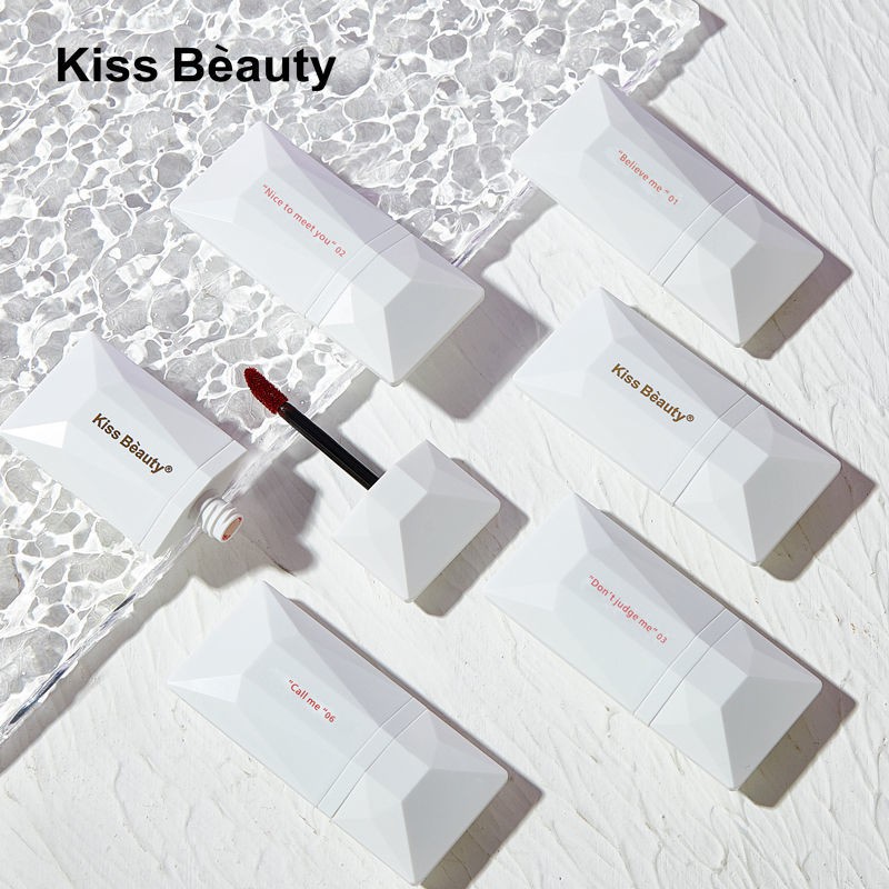 Son bóng✿♧☋<Business card lip glaze> Chất son lì matte nhưng lì, không phai, bết dính, dưỡng ẩm và làm trắng da