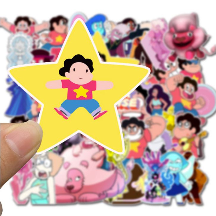 Sticker Steven Univers nhựa PVC không thấm nước, dán nón bảo hiểm, laptop, điện thoại, Vali, xe, Cực COOL #101