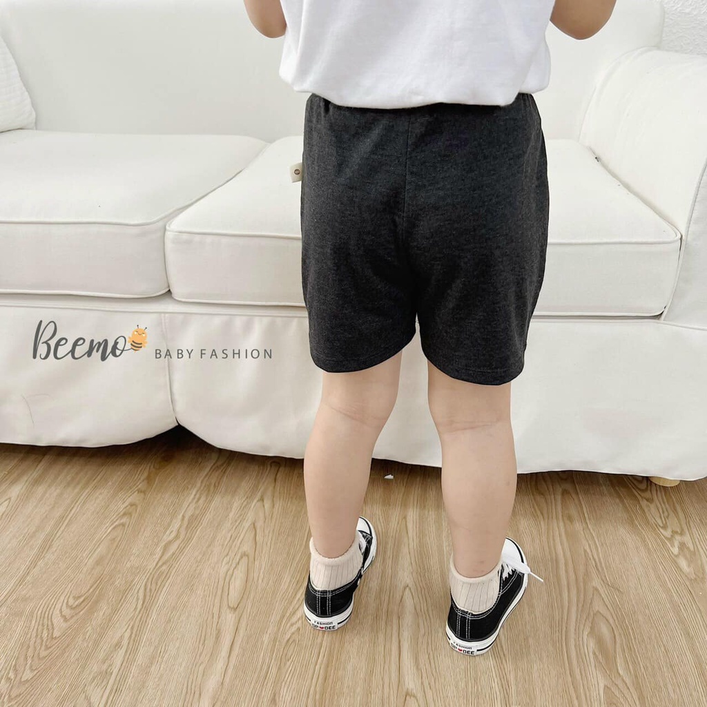 Quần đùi cotton bé trai thiết kế túi hộp Beemo