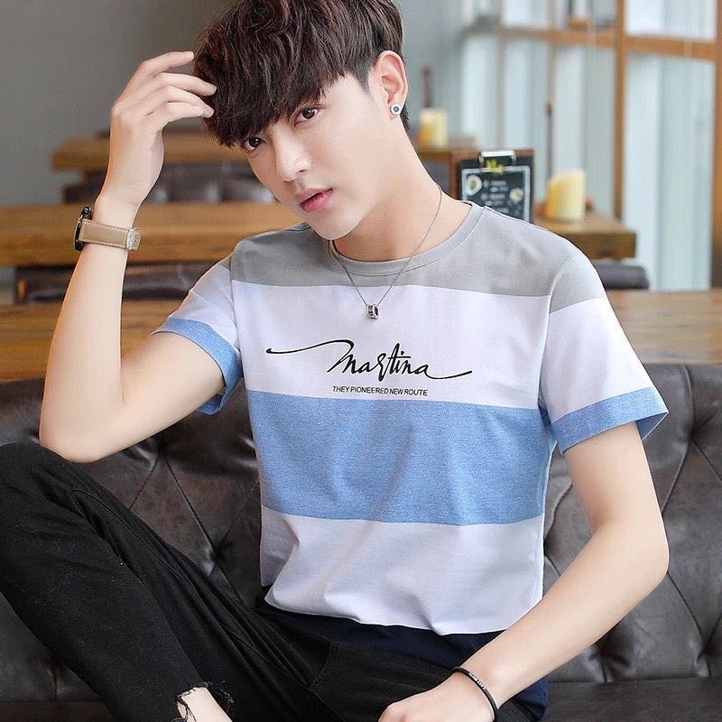 Áo Thun Tay Ngắn Cổ Tròn In Họa Tiết Thời Trang Mùa Hè Cho Nam